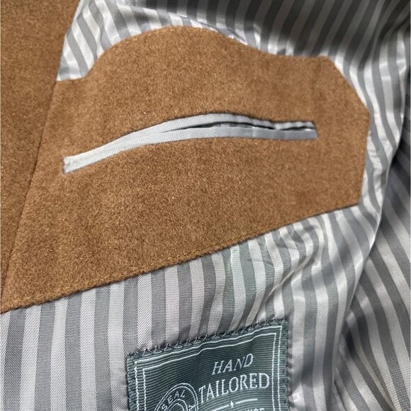 Vintage Angelo Rossi Mens Brown Wool Blend Overcoat With Notched Lapel - Picture 9 of 11